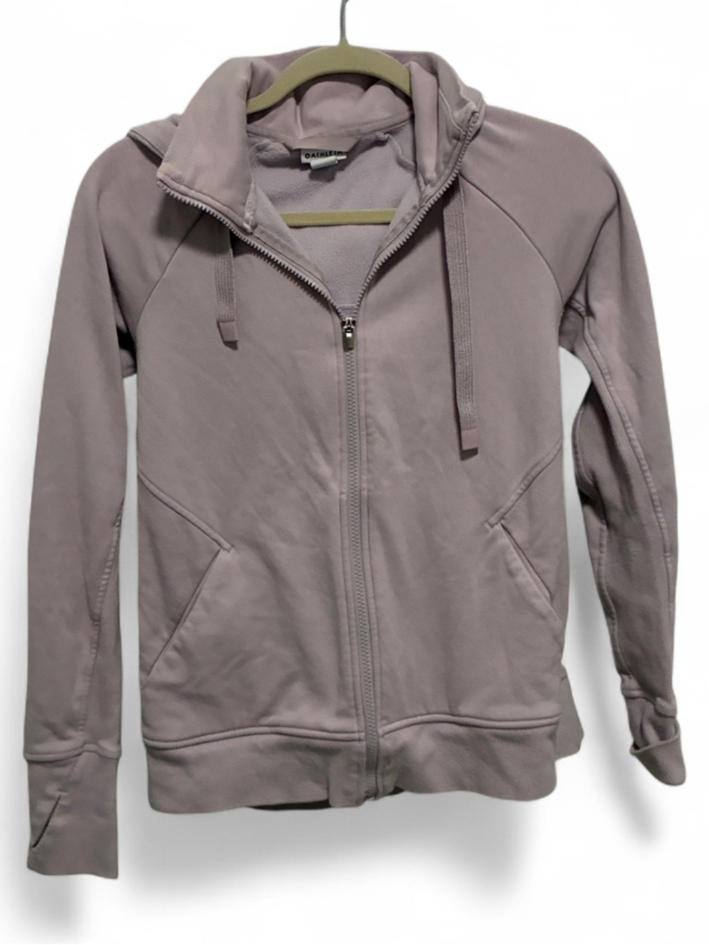 Athleta Triumph Light Dusty Pink Full-Zip Hoodie Jacket